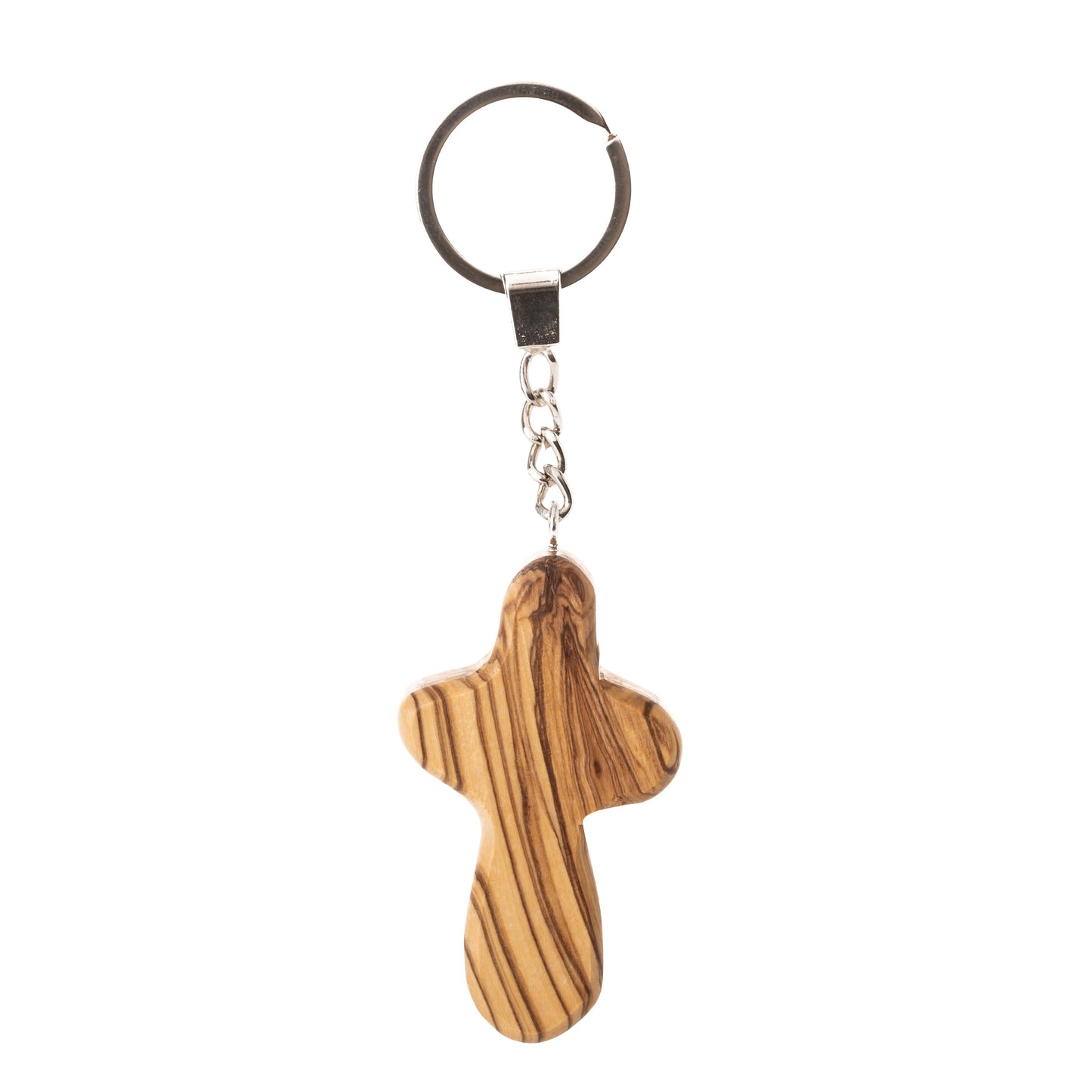 Olive Wood, Key Chain Cross -CLIPHC