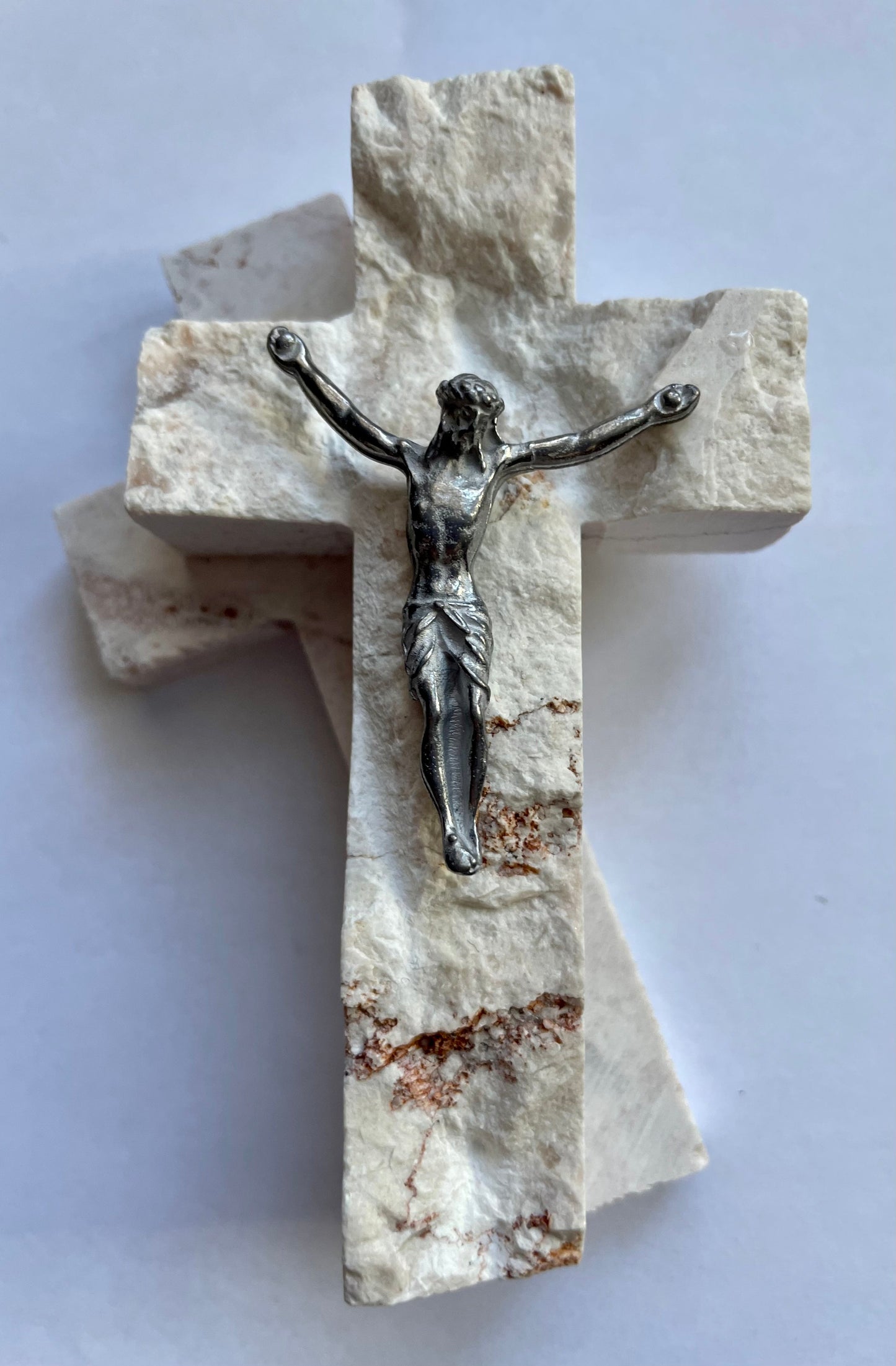 Jerusalem Stone Comfort Cross with Crucifix